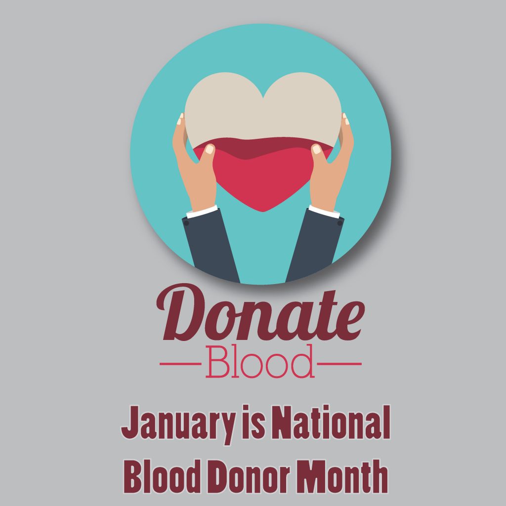 2021 New January Blood Donor Month Blood Donation Awareness