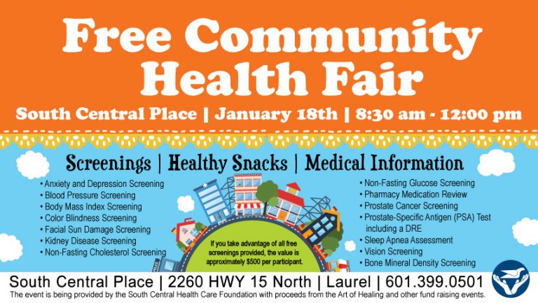 Free Community Health Fair | January 18th | South Central Regional ...