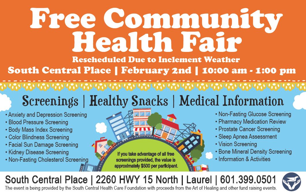 Community Health Fair February 2nd South Central Regional Medical